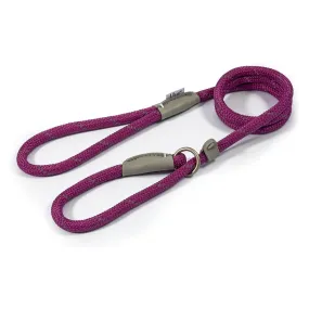 Ancol Viva 1.2m x 10mm Purple Reflective Rope Slip Dog Lead