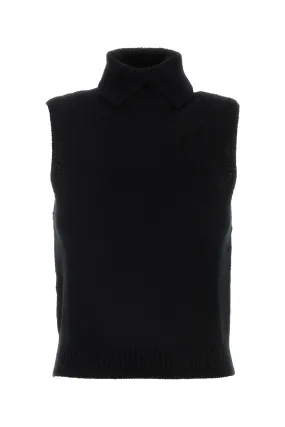 Black cashmere vest