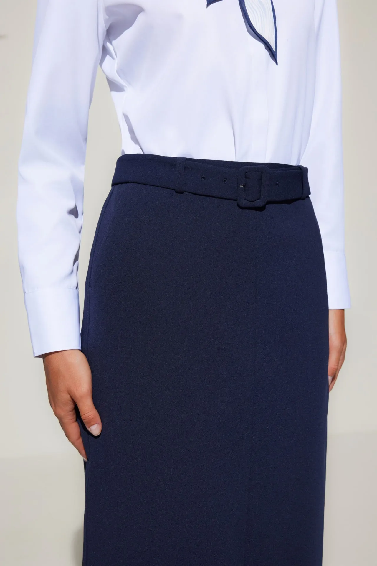 Crepe Knit H-Shaped Suit Skirt