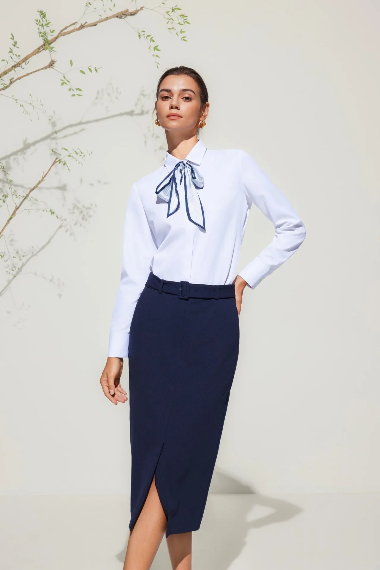 Crepe Knit H-Shaped Suit Skirt
