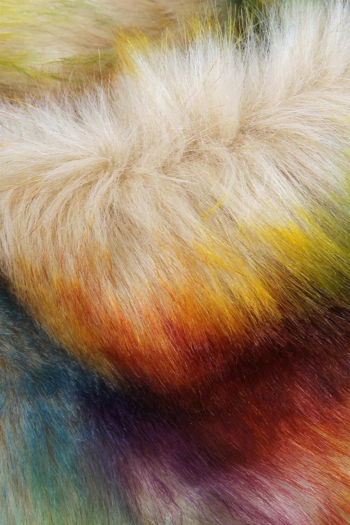 Multicoloured Faux Fur Pull Through Collar