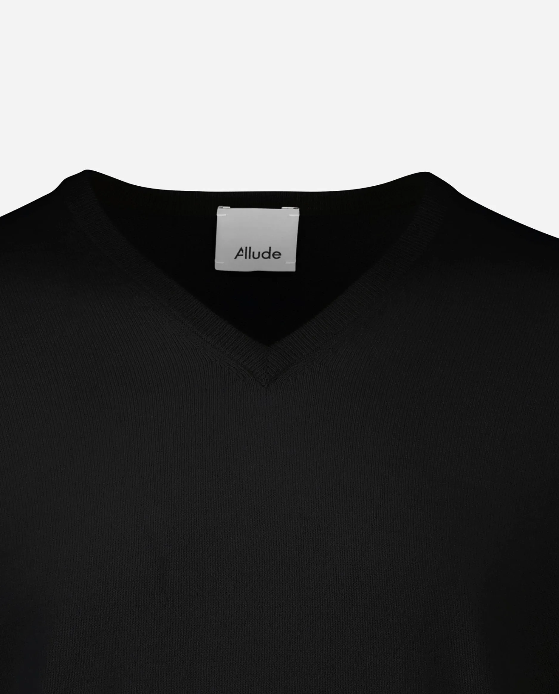V-Ausschnitt Pullover aus Cashmere in Schwarz